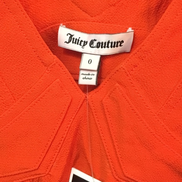 💎 NWT juicy couture deep v firecracker red blouse - Picture 4 of 8